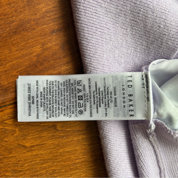 TED BAKER Scallop Trim Woven Front Top - Picture 5 of 6